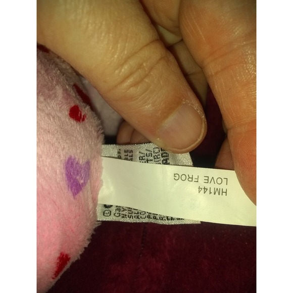 Ganz Webkinz Love Frog 9" plush Pink Hearts Stuffed‎ Animal Valentine Soft - Picture 11 of 13